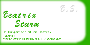 beatrix sturm business card
